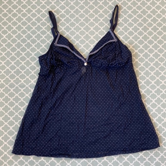 Gilligan & O'Malley Other - Gilligan & O’Malley Polka Dot Nautical Sleep Cami XL